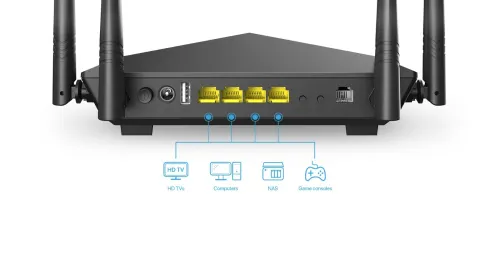 MODEM ROUTEUR VDSL/ADSL TENDA AC1200 AVEC 3 PORTS GIGABIT + 1 WAN V12