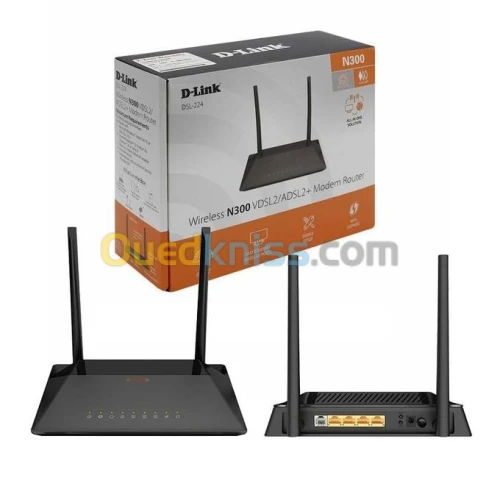 ROUTEUR MODEM D-Link N300 VDSL2/ADSL2 DSL-224 