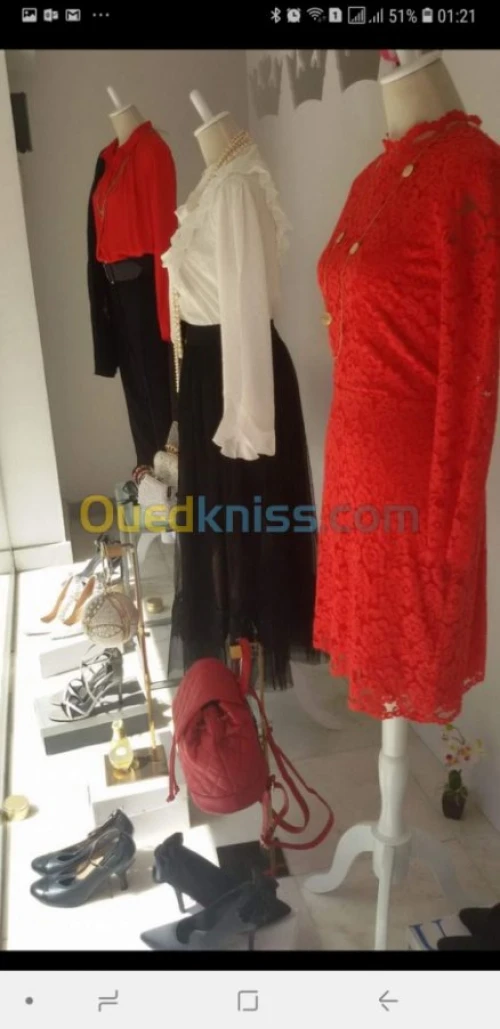 Portant vitrine mannequins 