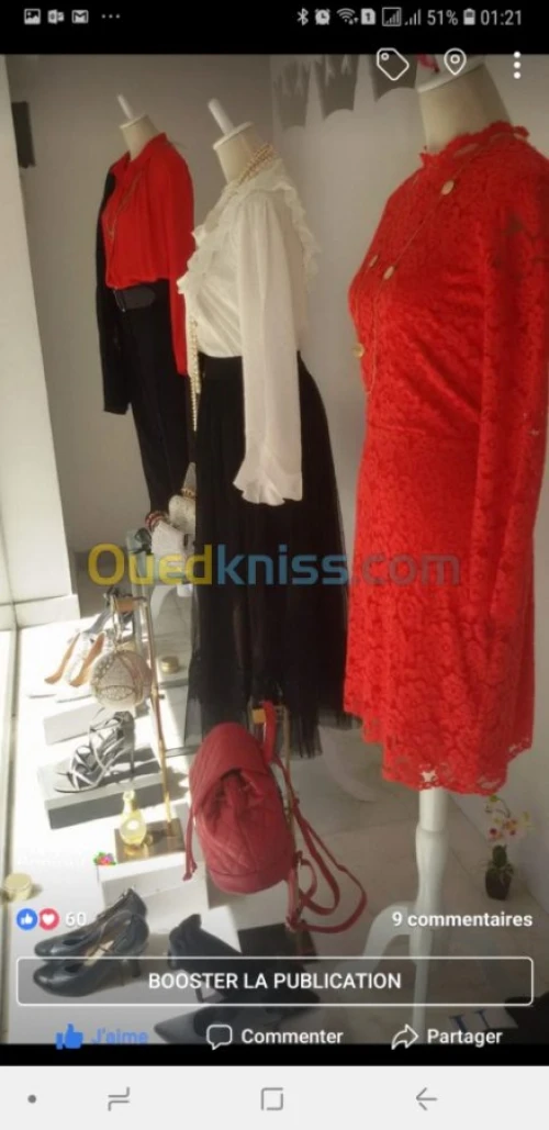 Portant vitrine mannequins 