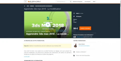 Formation 3DS MAX 2018 