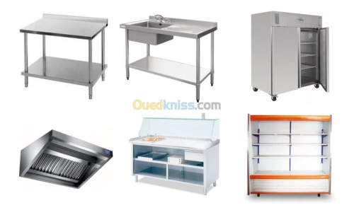Plonge Table Hotte Comptoir pizza inox