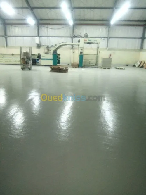 revêtement de sol epoxy et ponçage