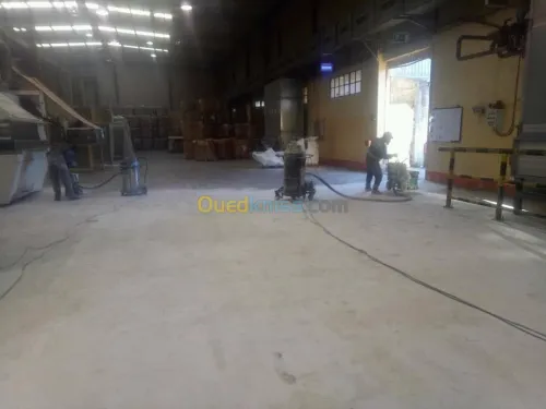 revêtement de sol epoxy et ponçage