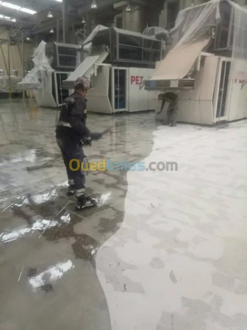 revêtement de sol epoxy et ponçage