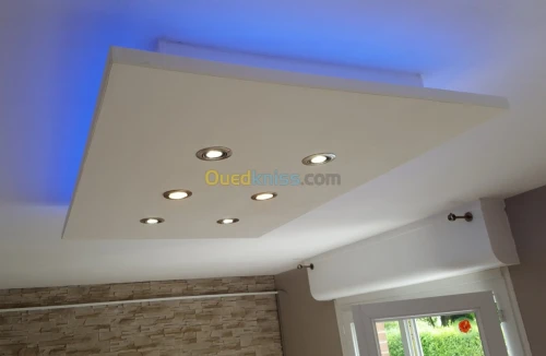 Placo plaitre .faux plafond en pvc .