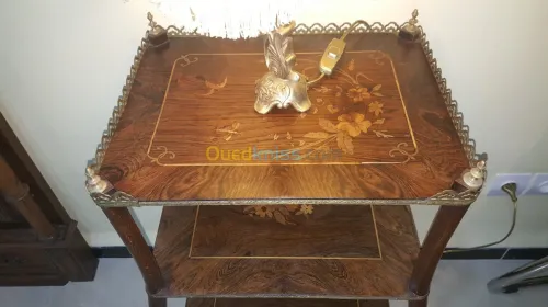 Table Guéridon Napoléan III Marqueteri