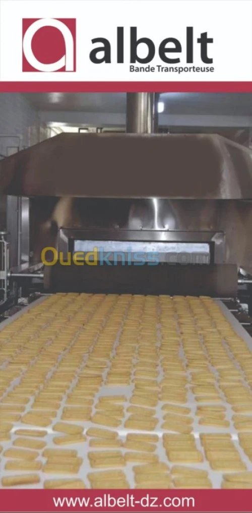 BANDE TRANSPORTEUSE POUR BISCUITERIE