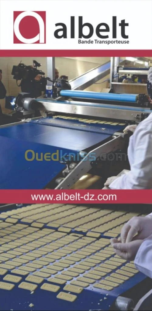 BANDE TRANSPORTEUSE POUR BISCUITERIE
