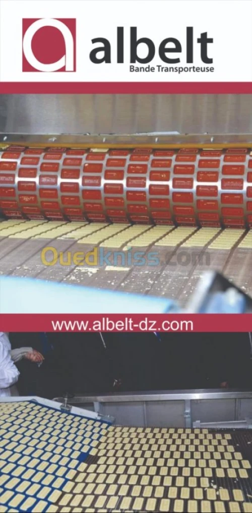 BANDE TRANSPORTEUSE POUR BISCUITERIE
