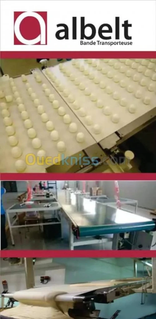 BANDE TRANSPORTEUSE POUR BISCUITERIE