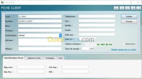 Logiciel gestion commerciale