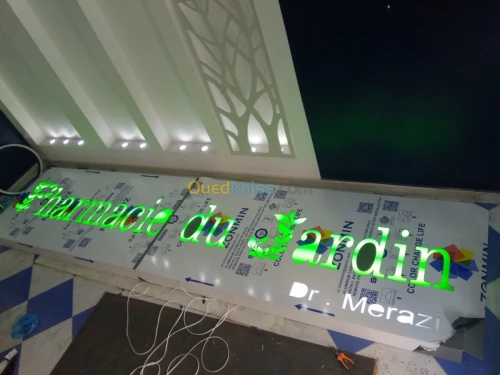 alucobond,enseigne,verre trempé,forex