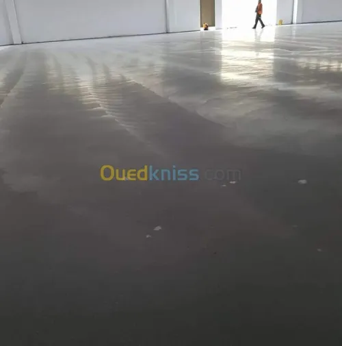 Dallage industriel beton lisse lissage