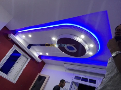 Platre . faux plafond 