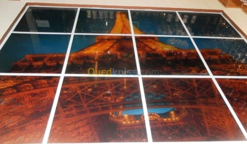 Verre décoré imprimé feuilleté