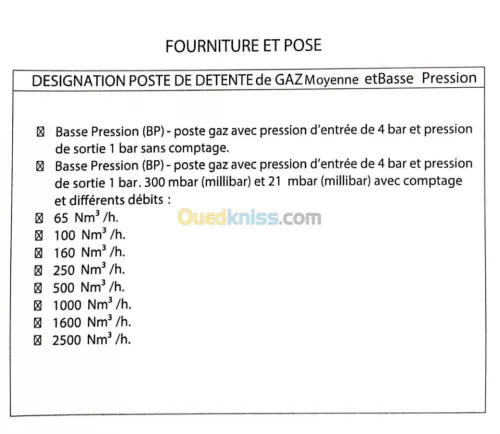  travaux de  gaz