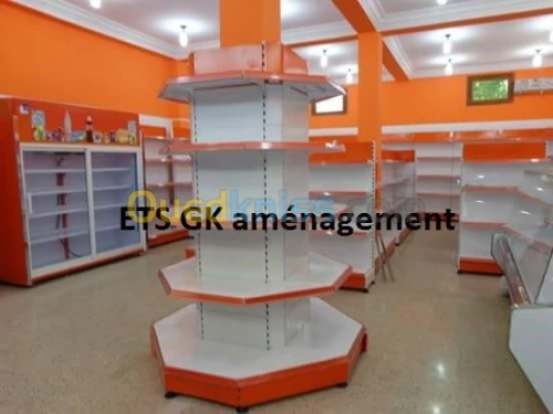 Aménagement supérette magasin entrepôt