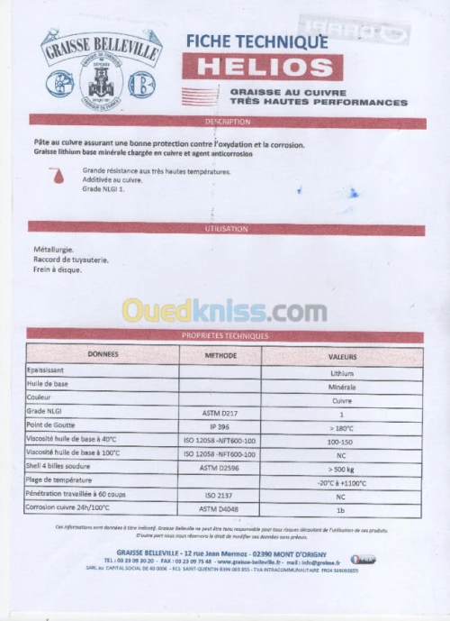 BELLEVILE  HELIOS Boite 700g  NON DISPONIBLE