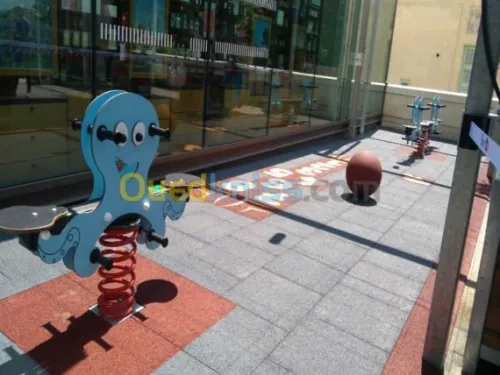 dalles amortissant pour airs de jeux 