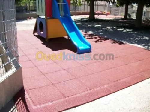 dalles amortissant pour airs de jeux 
