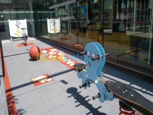 dalles amortissant pour airs de jeux 