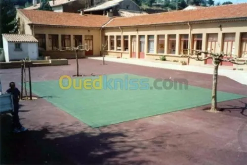 dalles amortissant pour airs de jeux 