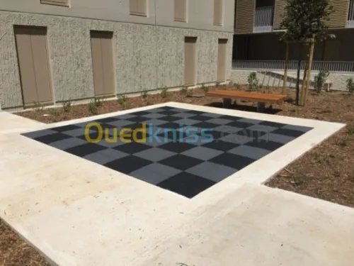 dalles amortissant pour airs de jeux 