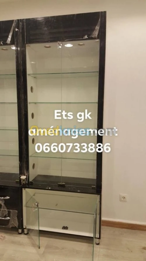 armoire d'exposition vitrine comptoir 