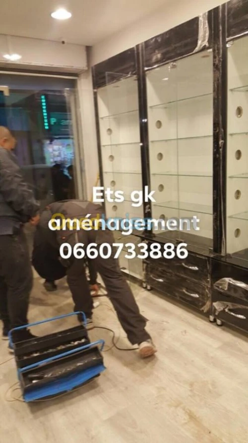 armoire d'exposition vitrine comptoir 