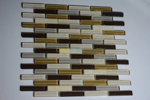 MOSAIQUE CROISE BEIGE MARRON