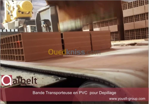 TAPIS . BANDE TRANSP. POUR BRIQUETERIE