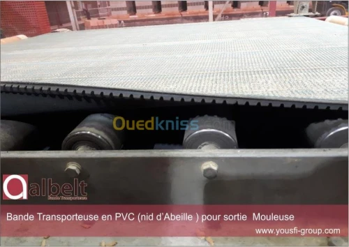 TAPIS . BANDE TRANSP. POUR BRIQUETERIE