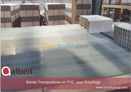 TAPIS . BANDE TRANSP. POUR BRIQUETERIE