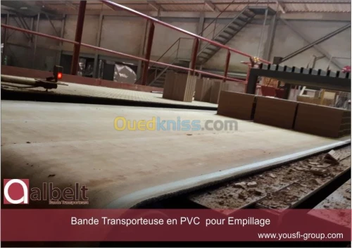 TAPIS . BANDE TRANSP. POUR BRIQUETERIE