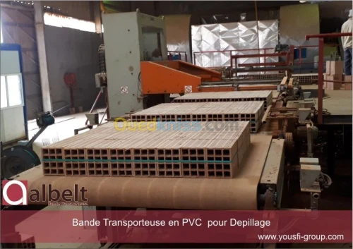 TAPIS . BANDE TRANSP. POUR BRIQUETERIE