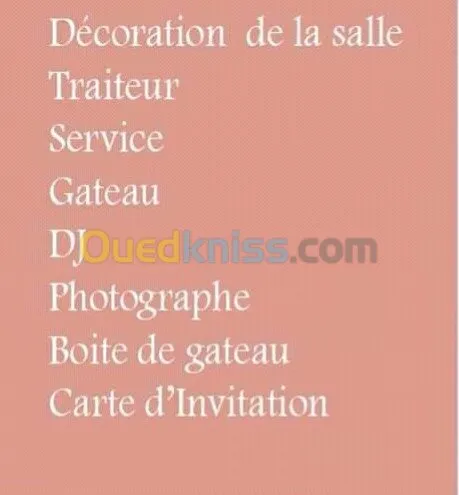 Decoration mariage a domicile