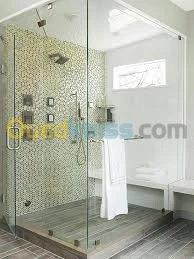 vitrine en verre porte cabine douche 