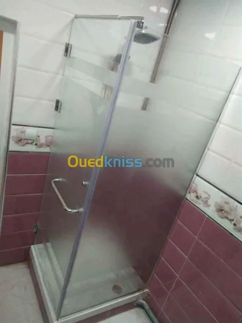 vitrine en verre porte cabine douche 