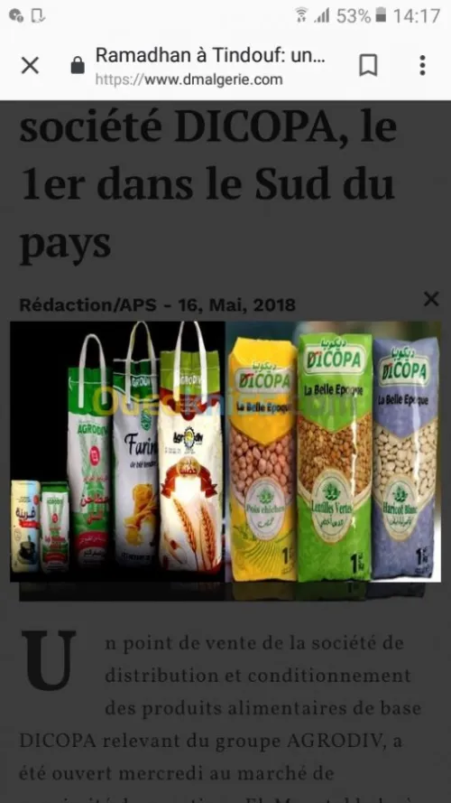 Distribution et entreposage agroalimen