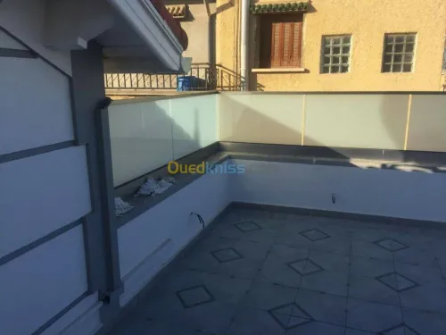 Rampe d'escaliers garde corps en inox