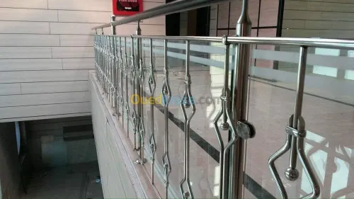 Rampe d'escaliers garde corps en inox
