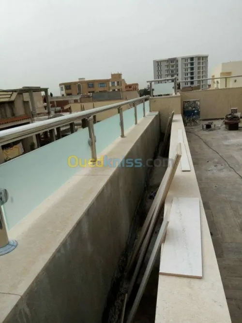 Rampe d'escaliers garde corps en inox