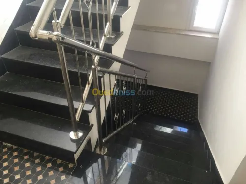 Rampe d'escaliers garde corps en inox