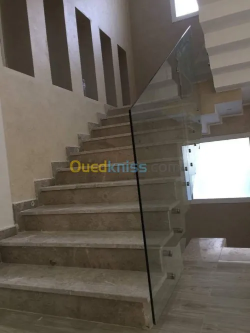Rampe d'escaliers garde corps en inox