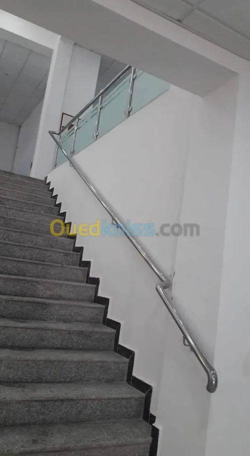 Rampe d'escaliers garde corps en inox