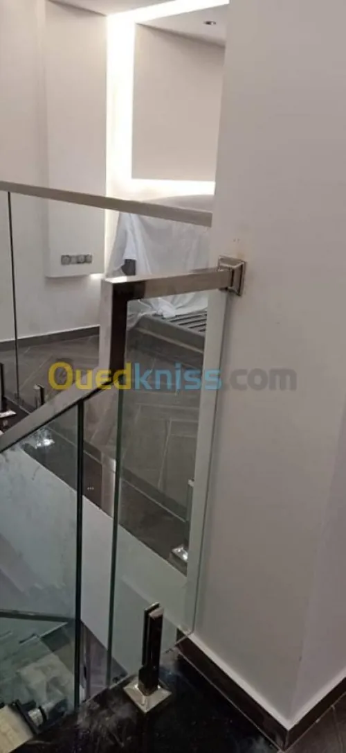 Rampe d'escaliers garde corps en inox