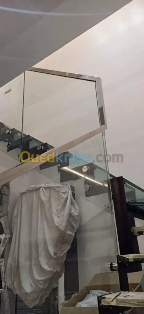 Rampe d'escaliers garde corps en inox