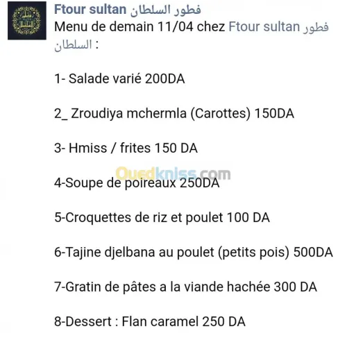 Traiteur livraisons a domicile 