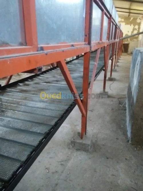 convoyeur métalique pour plateau doeuf